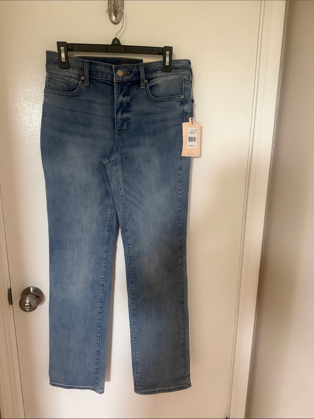 NYDJ Women's Straight Leg Jeans in Light Blue Wash